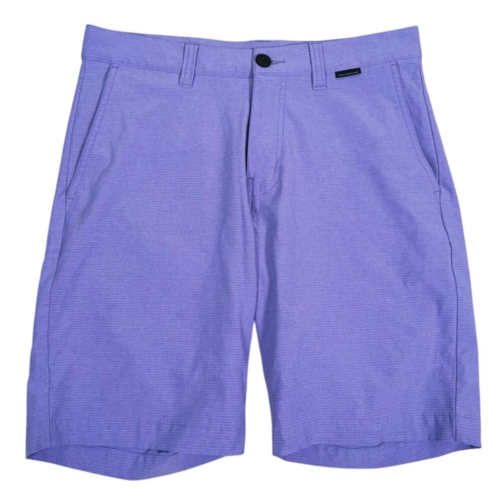 Travis Mathew Switchback Hybrid Golf Shorts Size 30 Light Purple Preppy Sporty